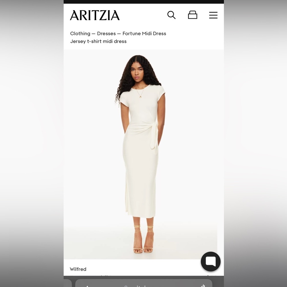 Wilfred Fortune Midi Dress in Light Birch